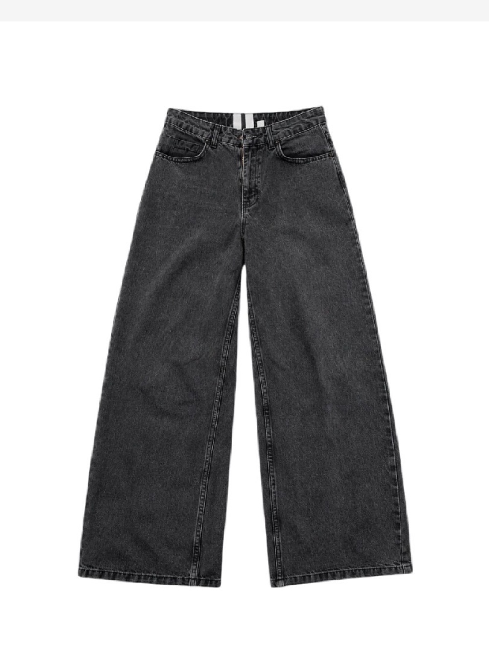 The Ragged Priest Wide Leg High-Rise Jeans - Charcoal Black